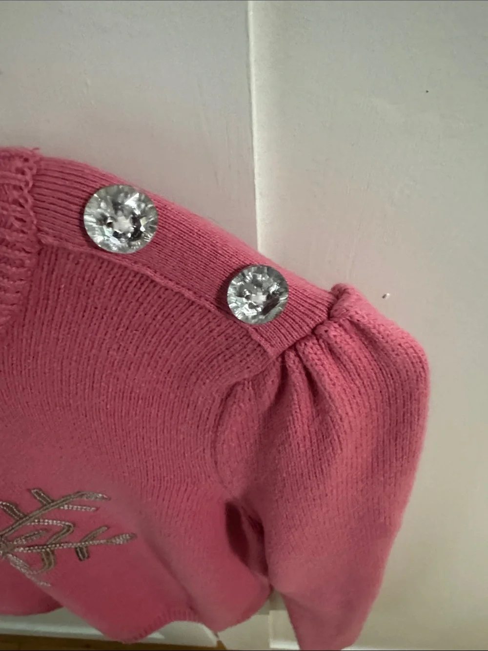 2 Piece Set Gymboree Pink Sequin Snowflake Crewneck Sweater and matching Skirt